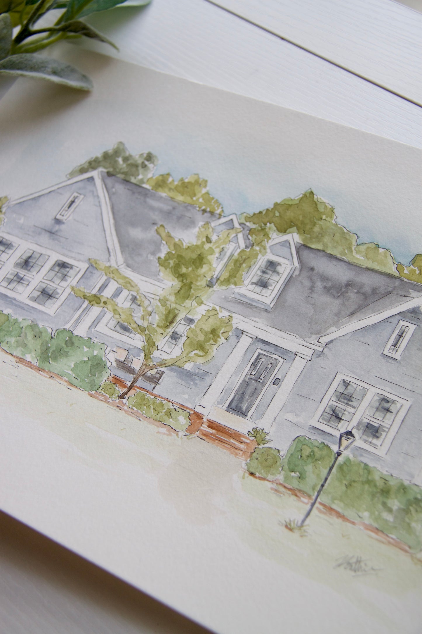 Custom Watercolor House Portrait