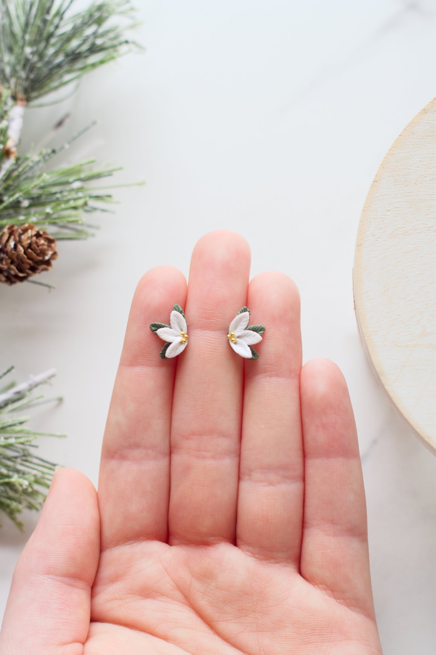 Poinsettia Studs