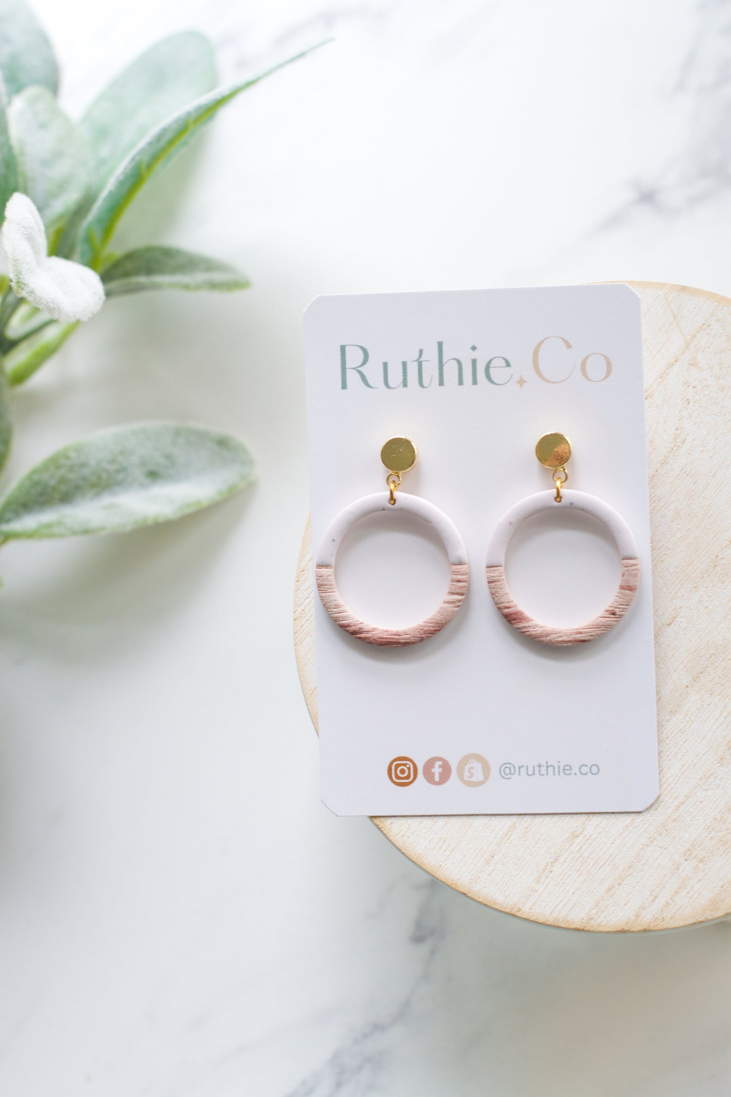 Chiffon and Wood Dangles