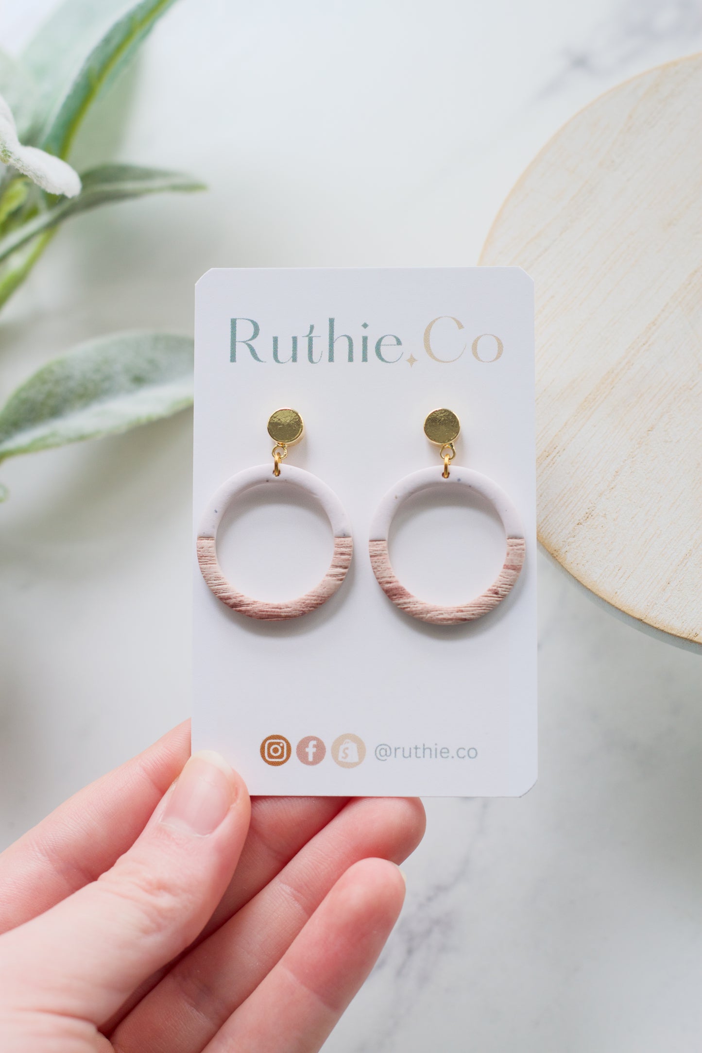 Chiffon and Wood Dangles