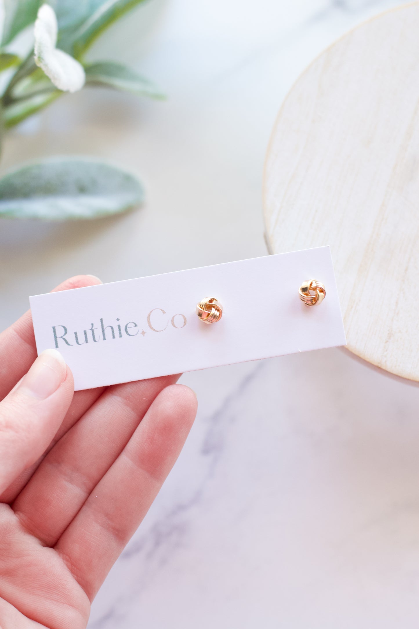Gold Knot Studs