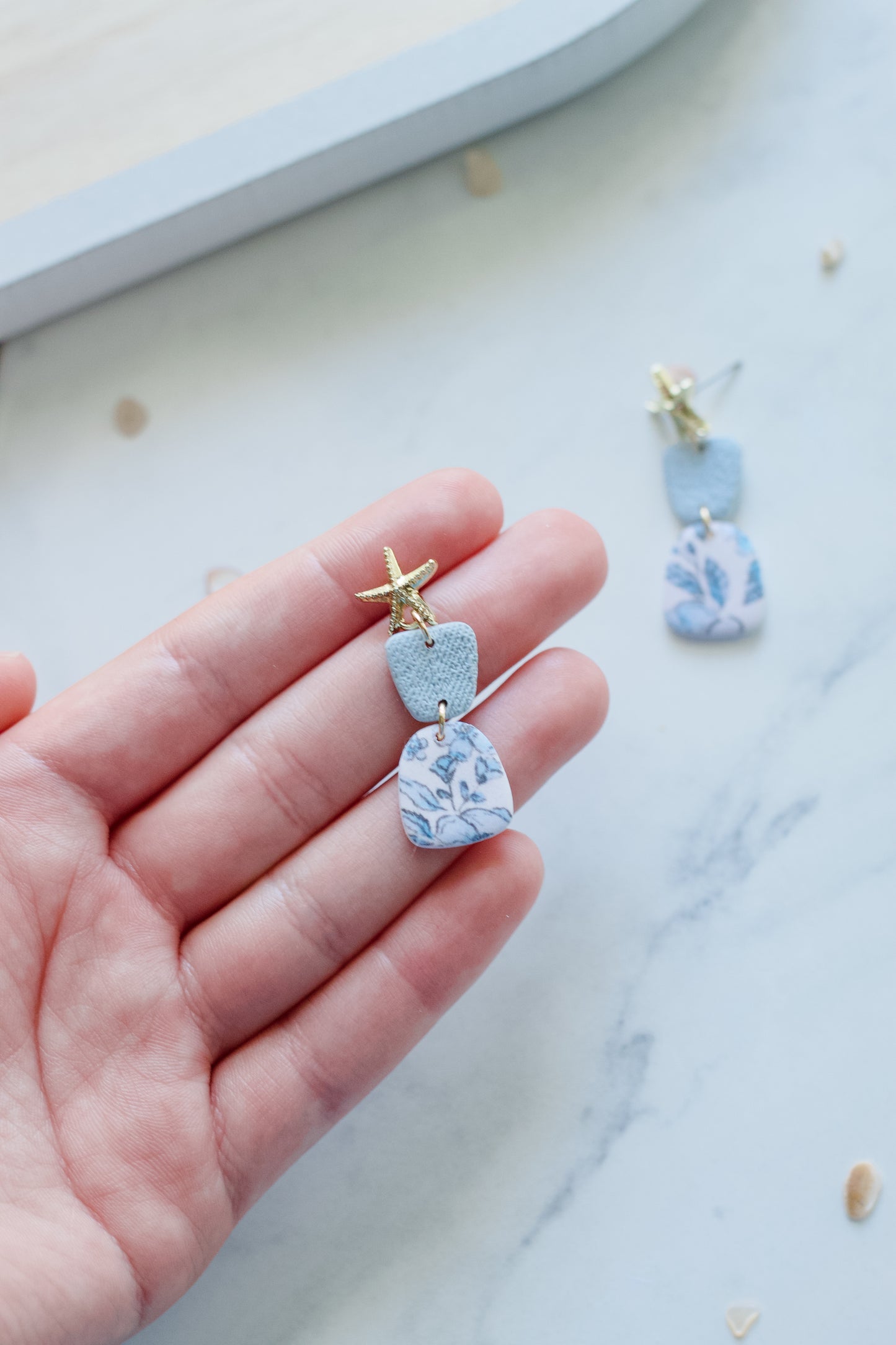Coastal Toile Dangles