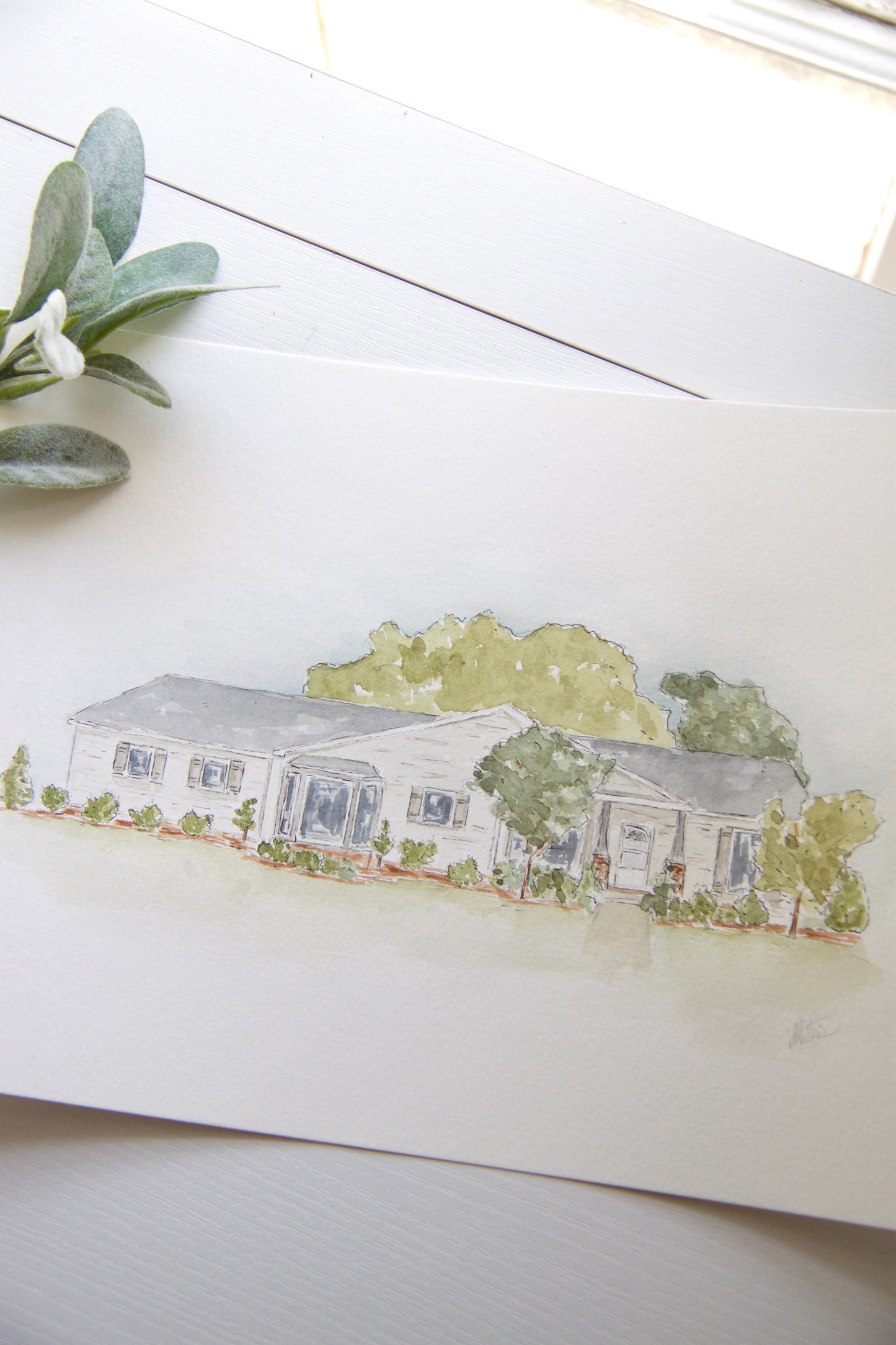 Custom Watercolor House Portrait