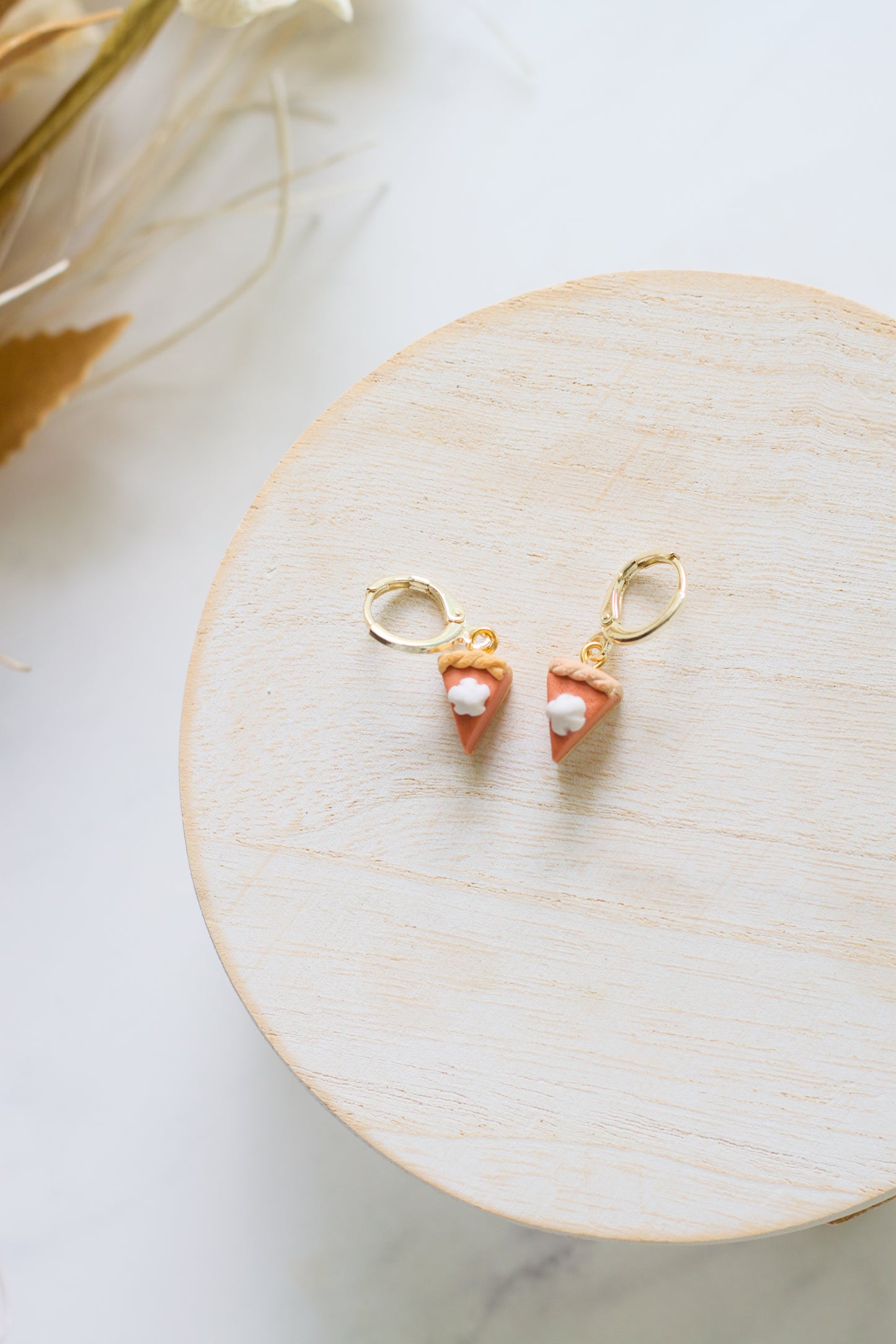 Pumpkin Pie Huggie Hoops