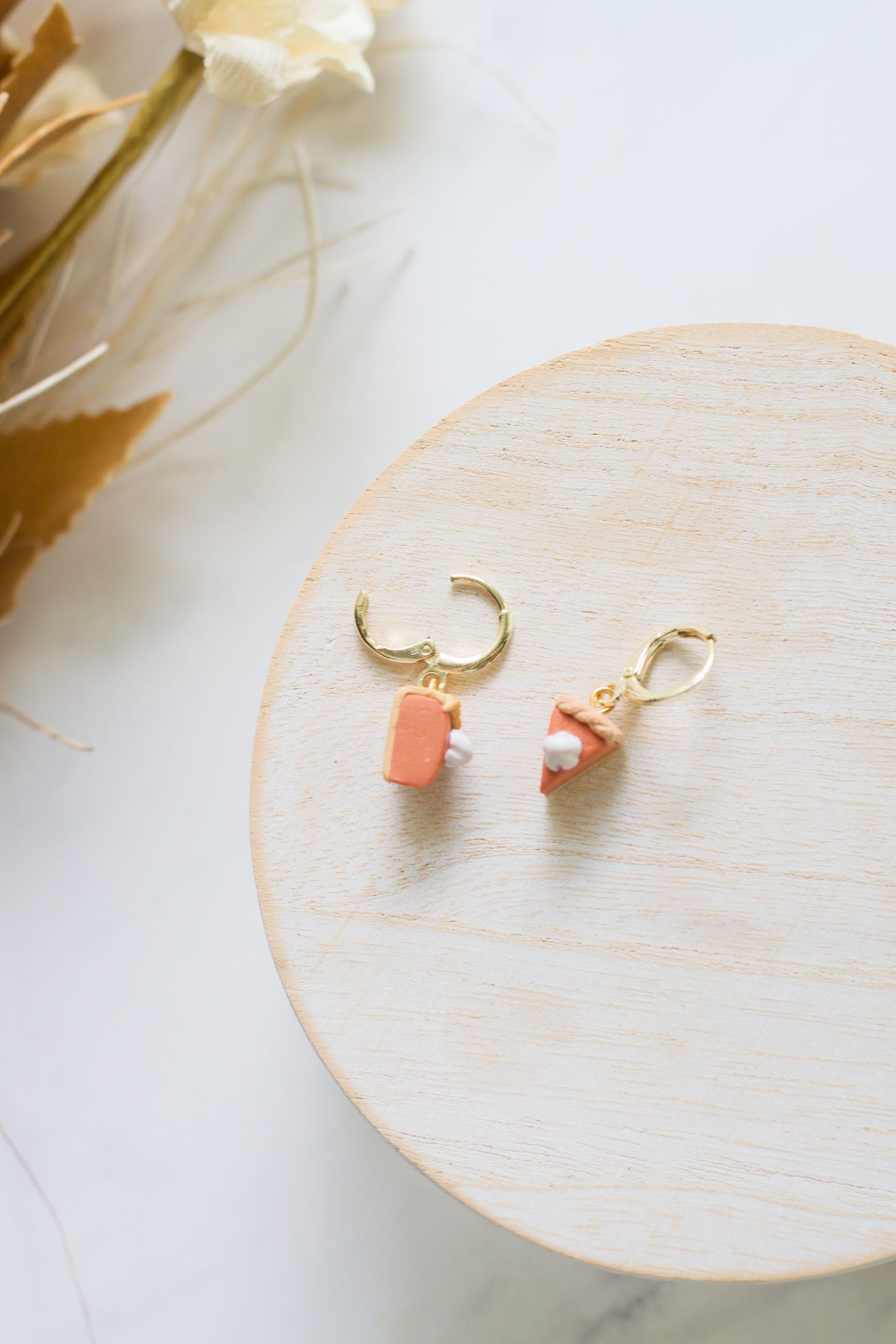 Pumpkin Pie Huggie Hoops
