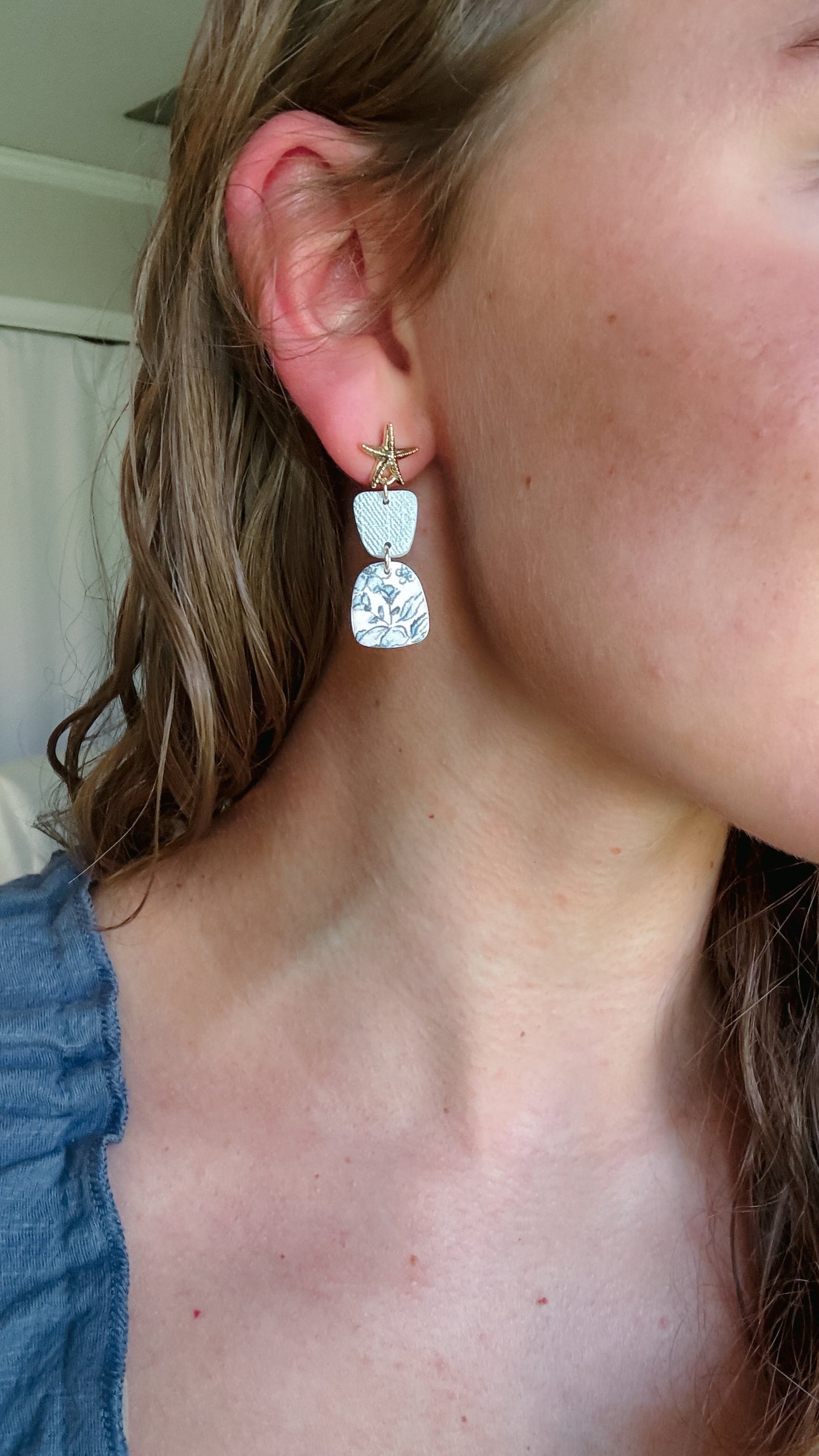 Coastal Toile Dangles