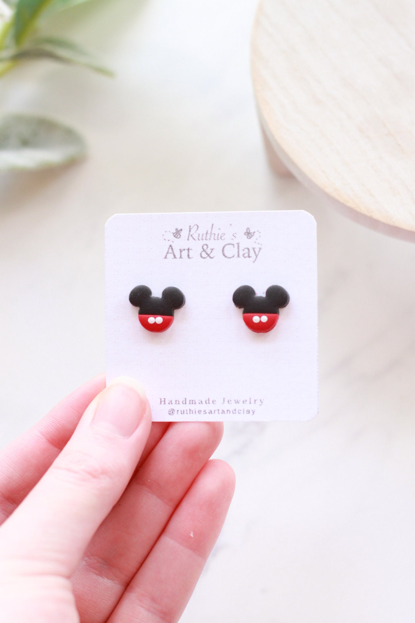 Mickey and Minnie Studs