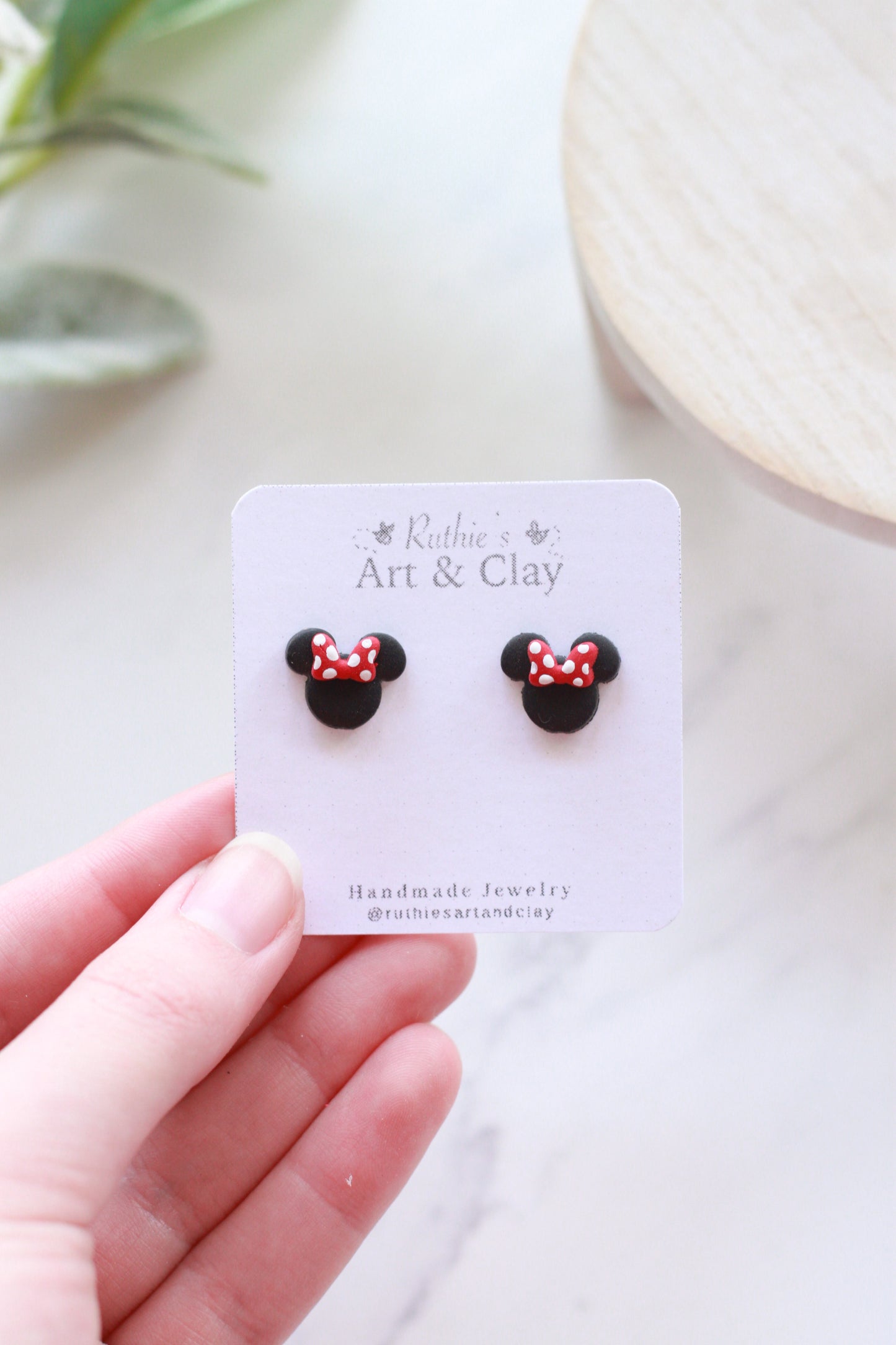 Mickey and Minnie Studs