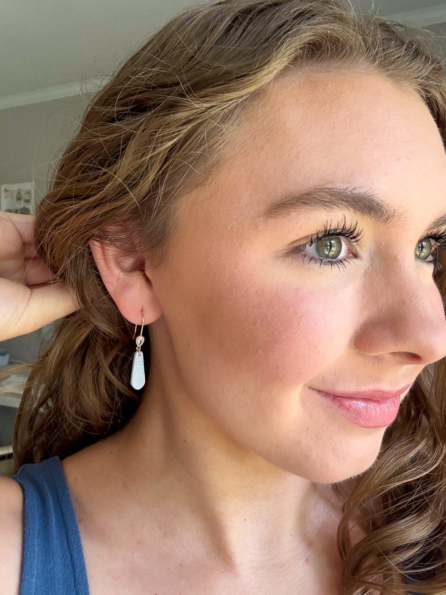 Denim Drop Dangles