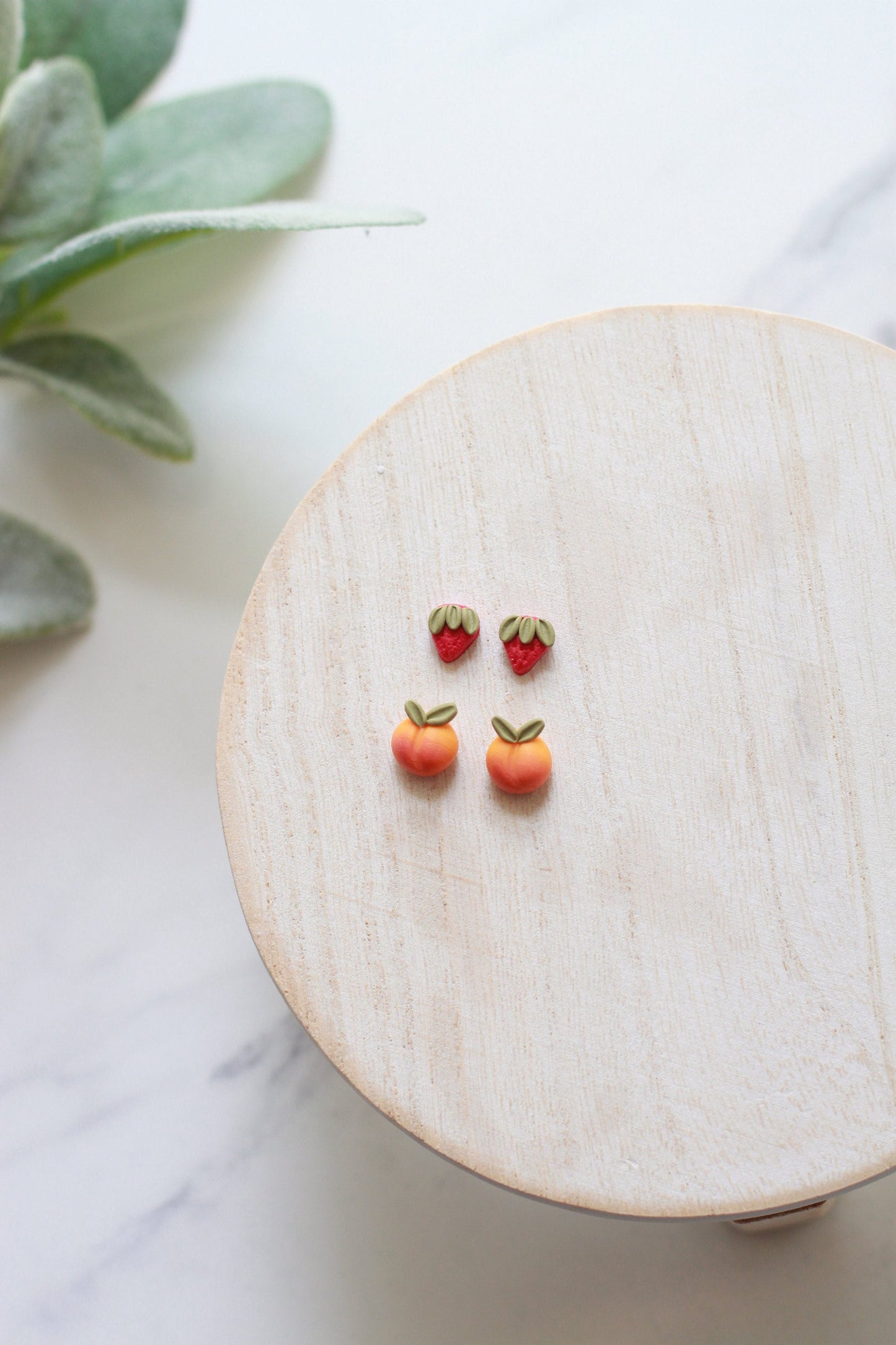 Tiny Strawberry and Peach Studs