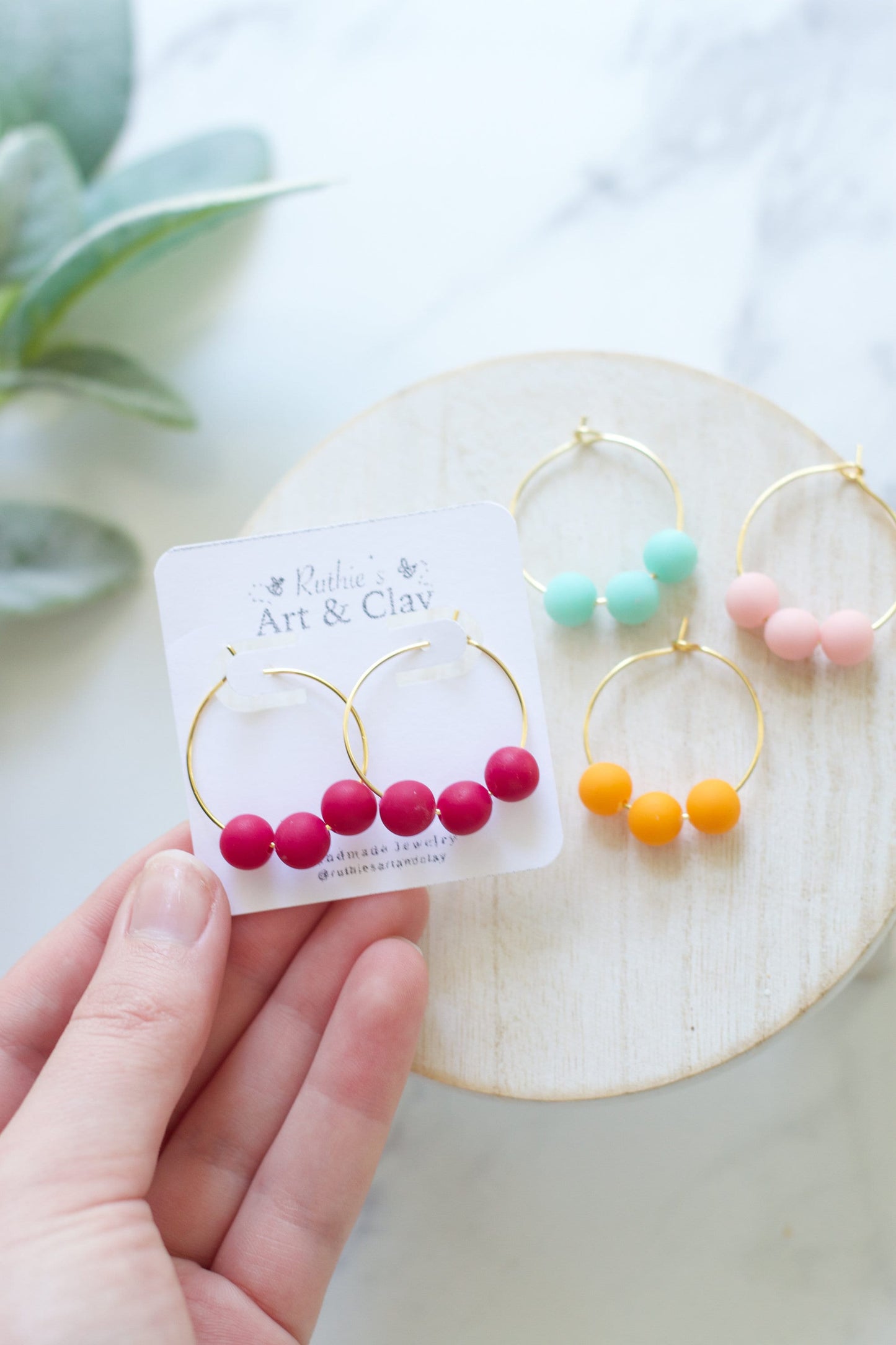 Beaded Hoops