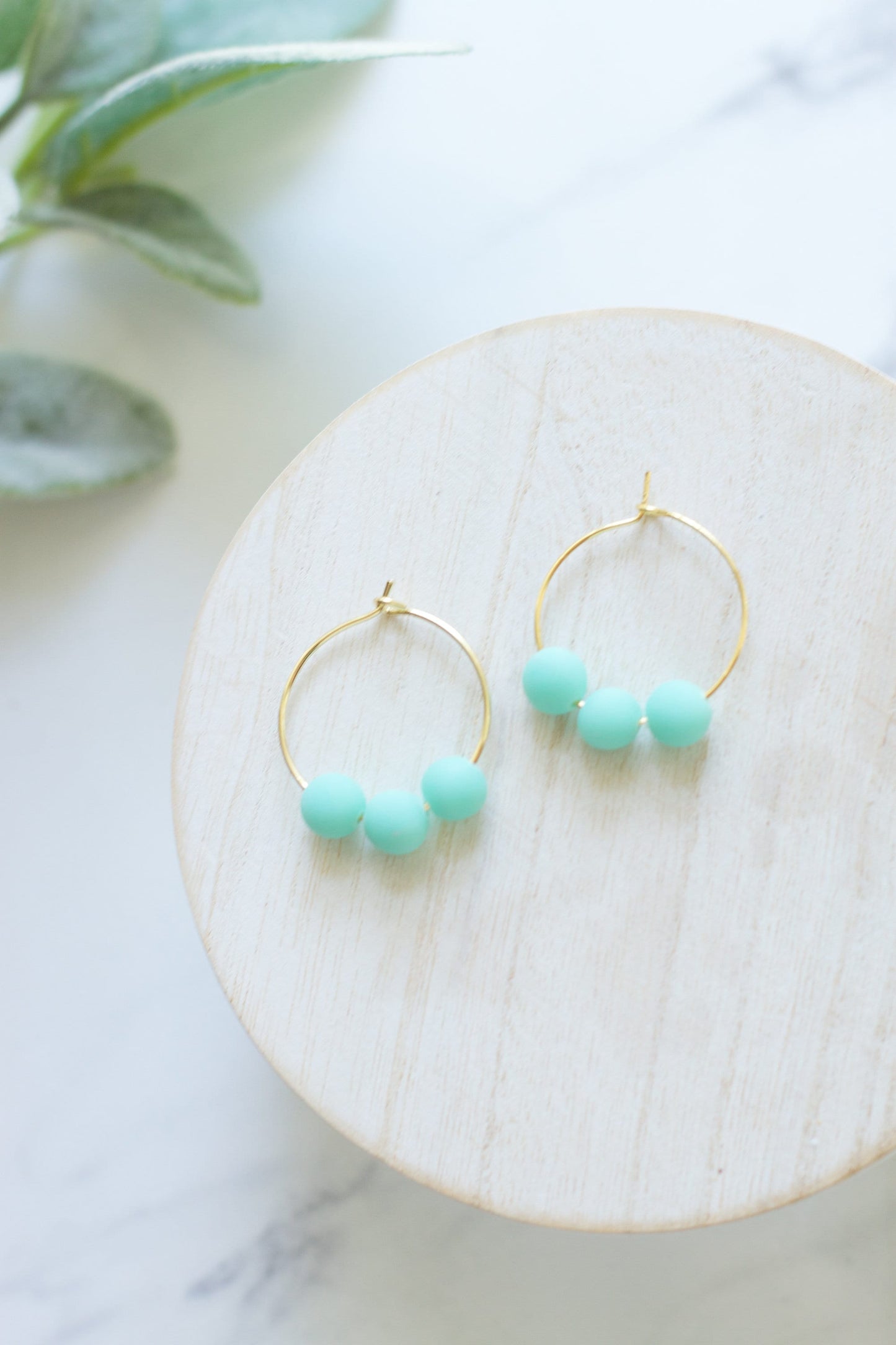 Beaded Hoops
