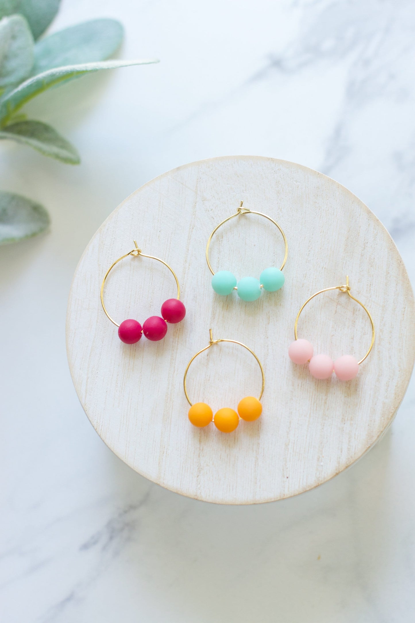 Beaded Hoops
