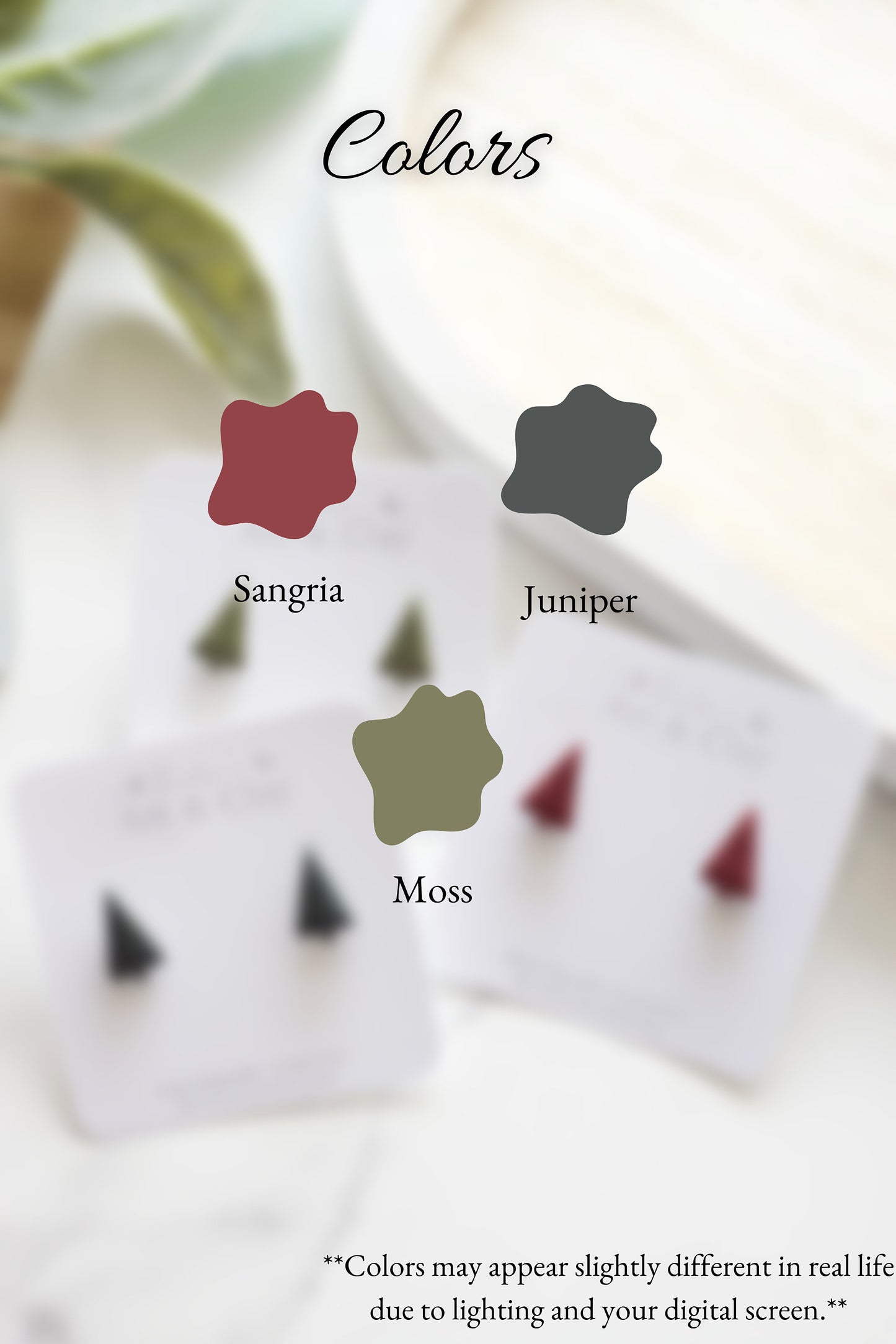 Small Tree Clay Studs