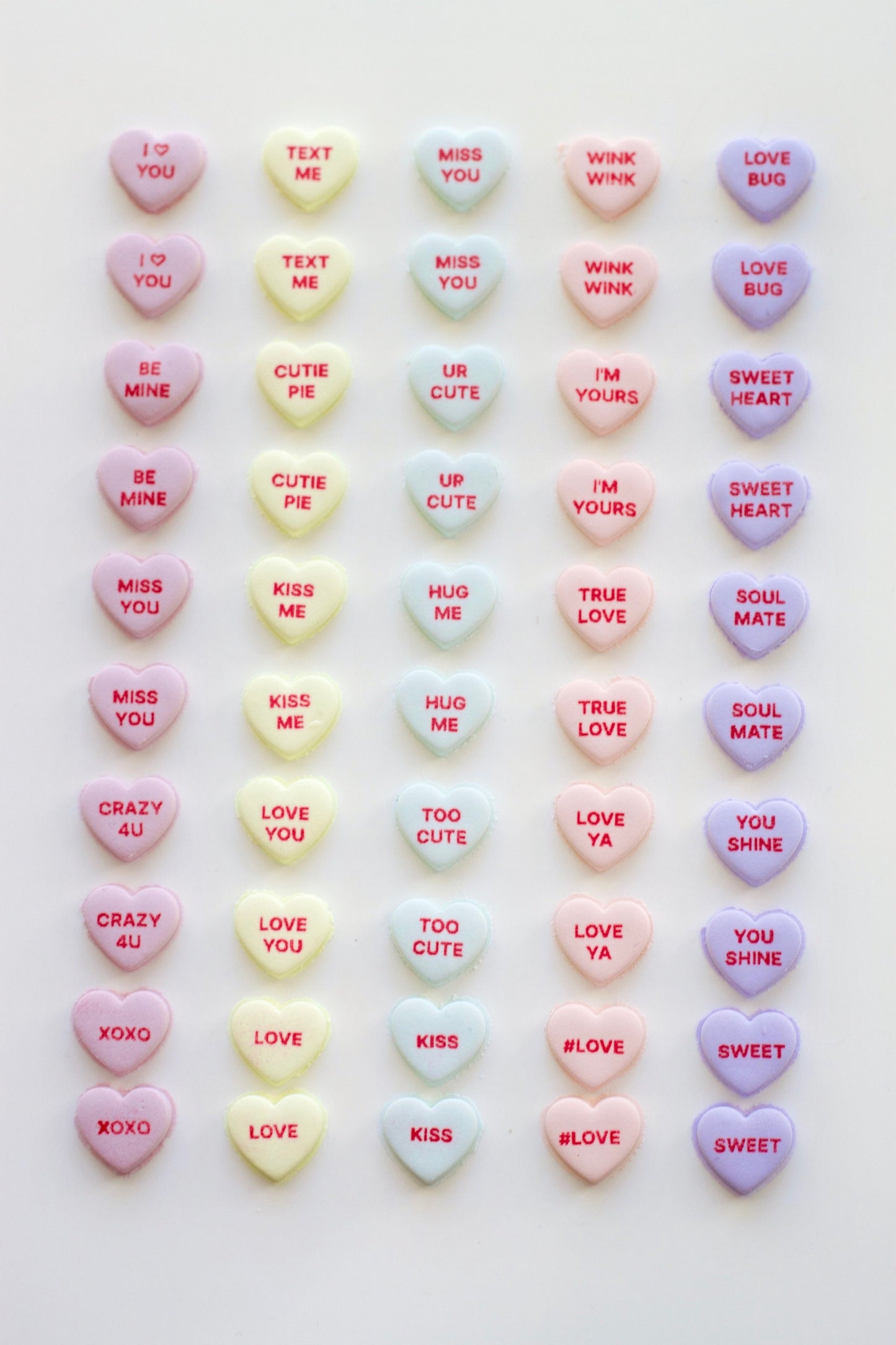 Conversation Heart Clay Studs