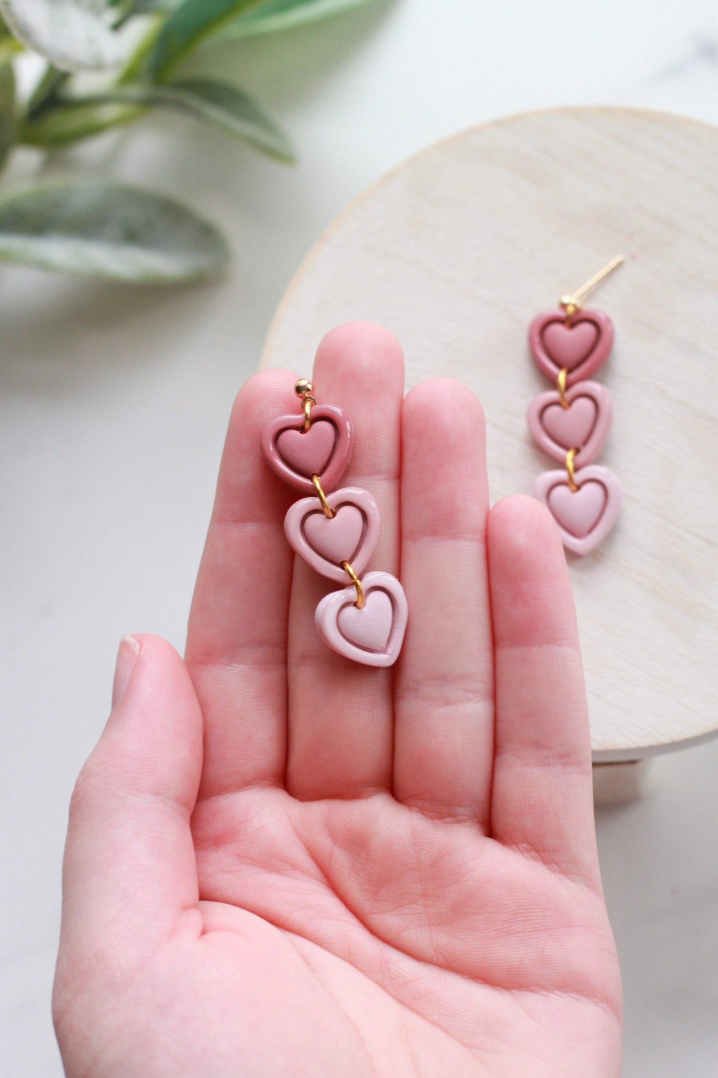 Stacked Heart Dangles