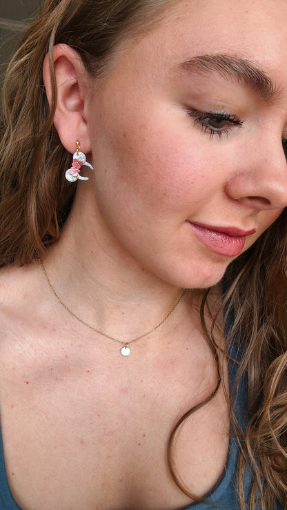 Floral Mouse Ear Dangles