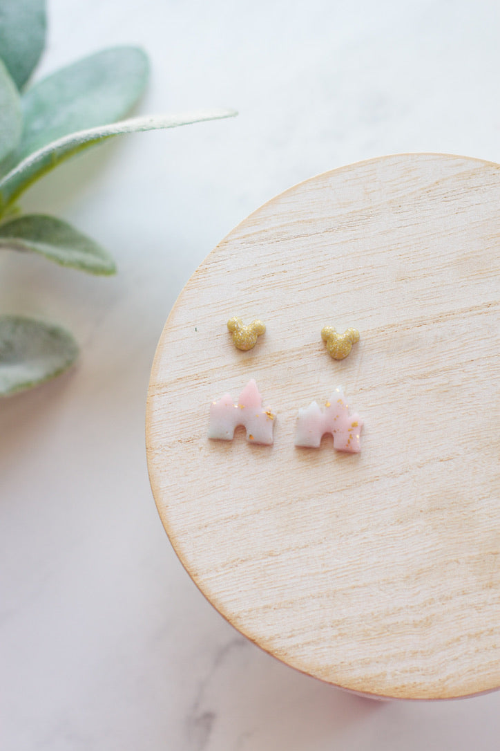 Castle and Gold Mouse Stud Pack