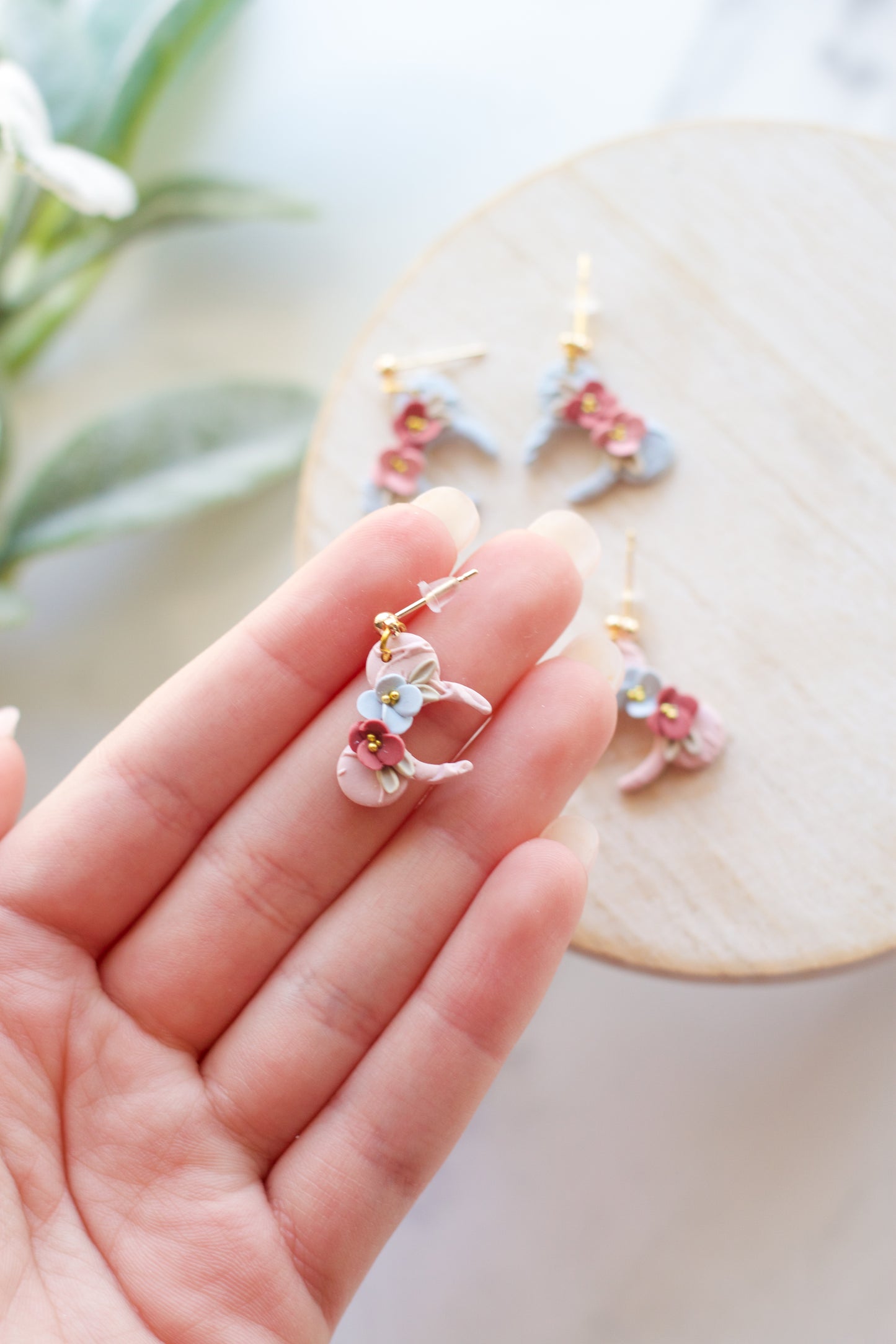 Floral Mouse Ear Dangles
