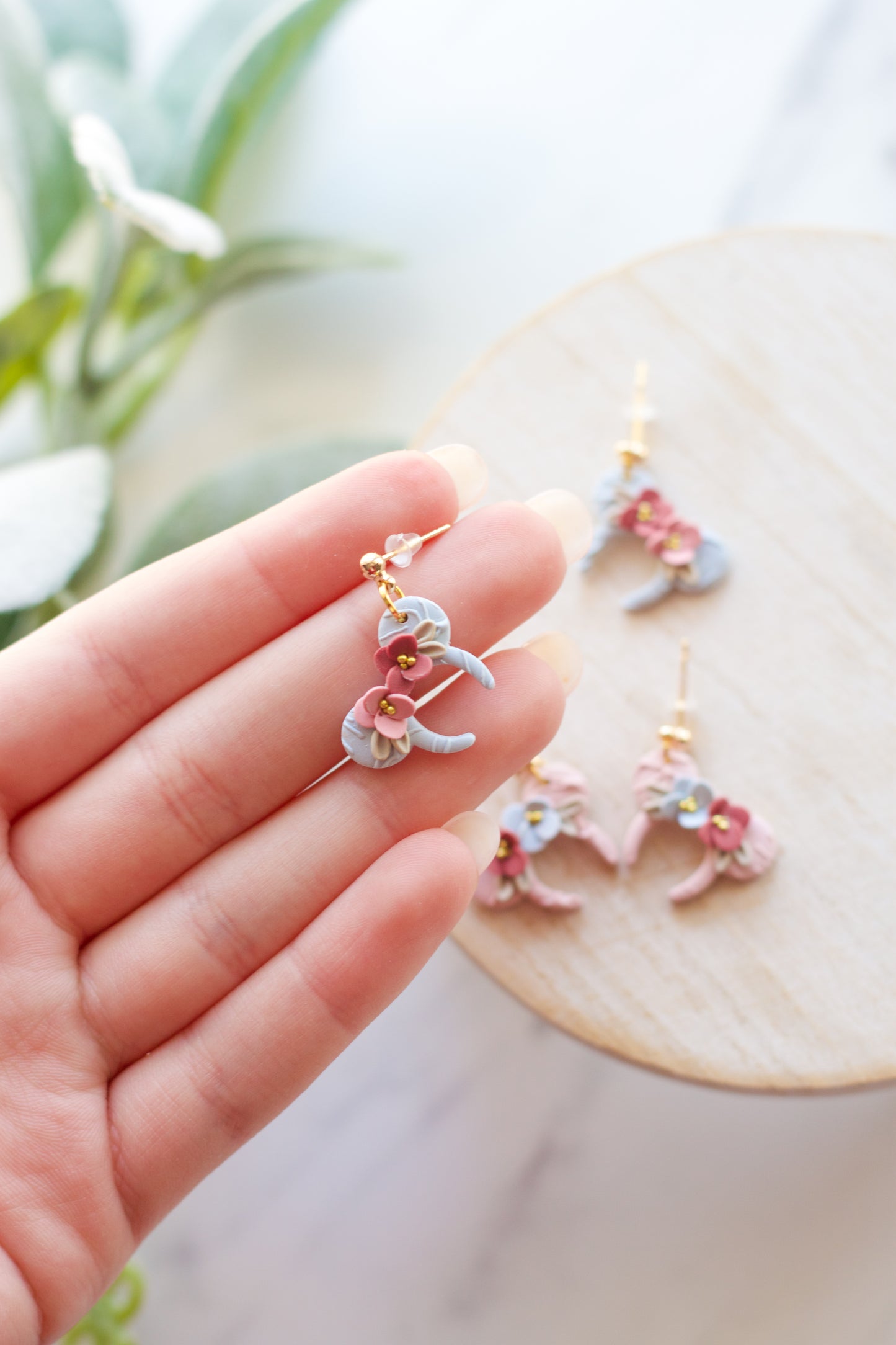 Floral Mouse Ear Dangles