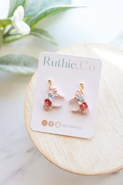 Floral Mouse Ear Dangles