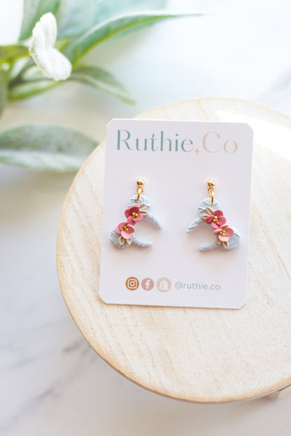 Floral Mouse Ear Dangles