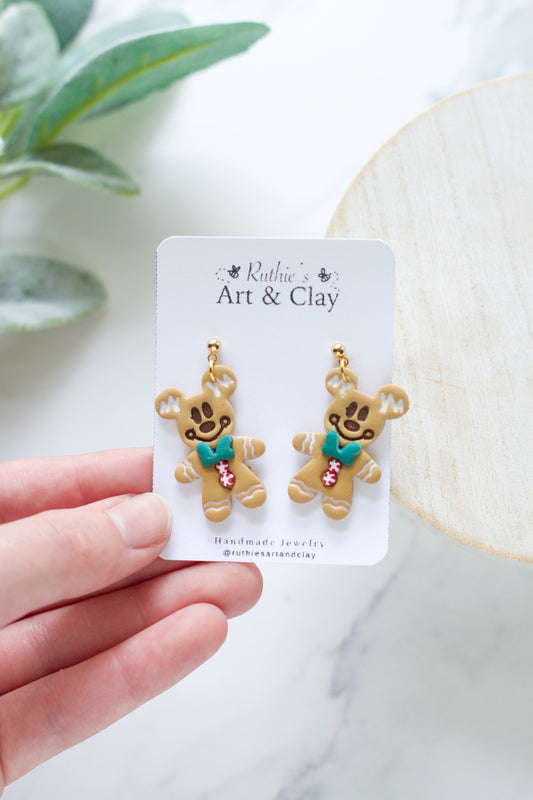 Mickey Gingerbread Dangles