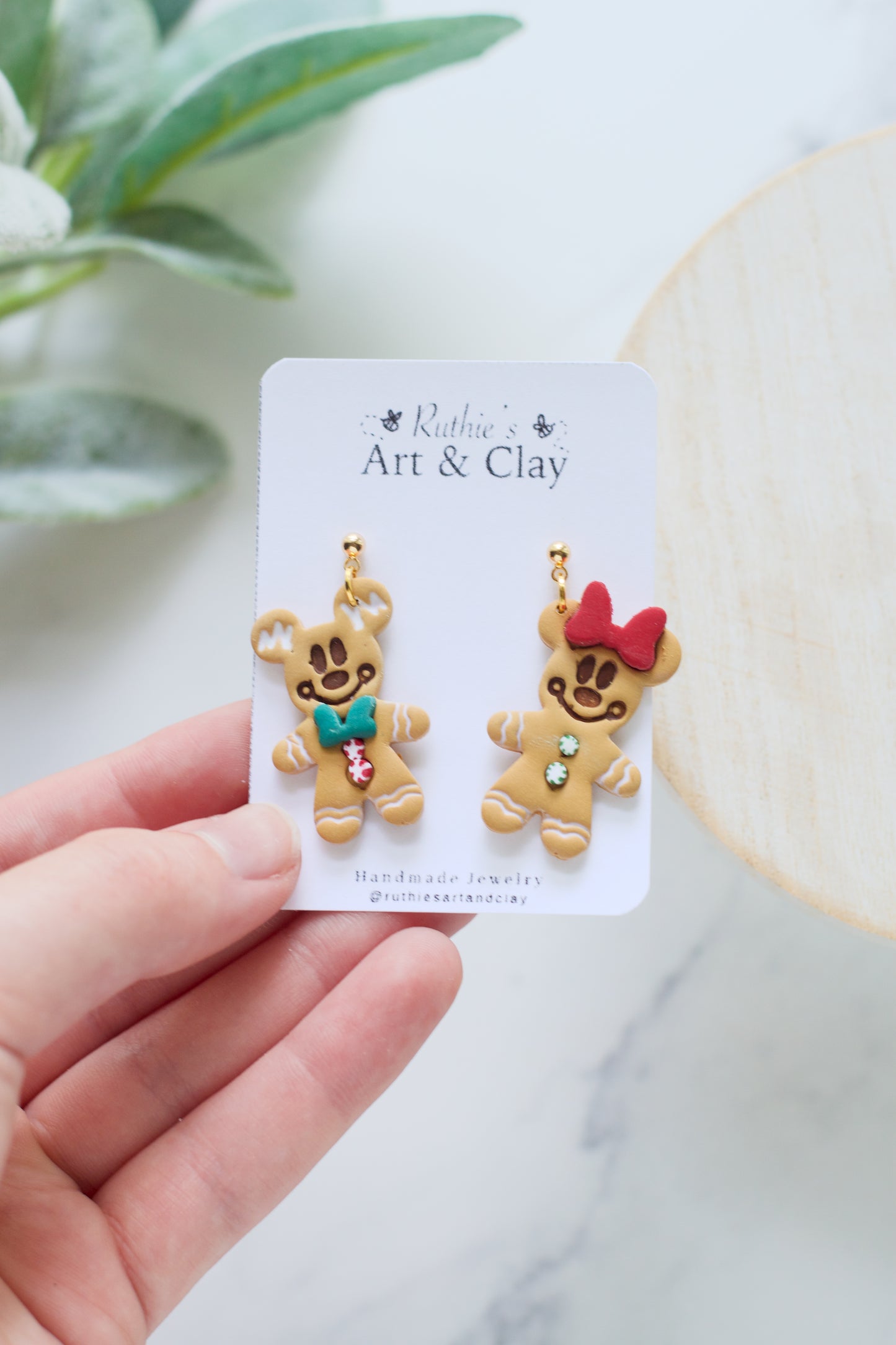 Mickey Gingerbread Dangles