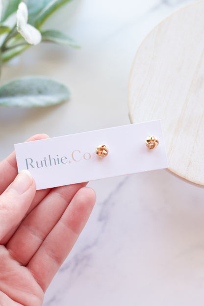 Gold Knot Studs