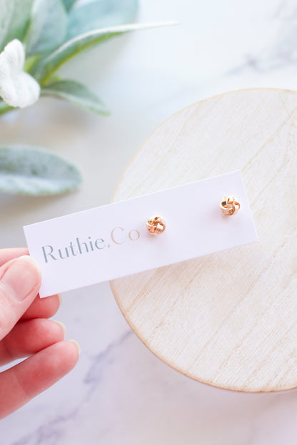 Gold Knot Studs
