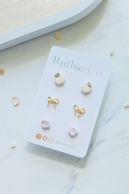 Seaside Charm Stud Trio