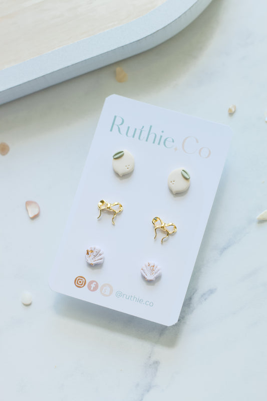 Seaside Charm Stud Trio