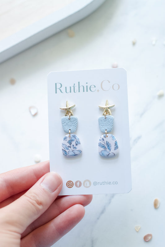 Coastal Toile Dangles