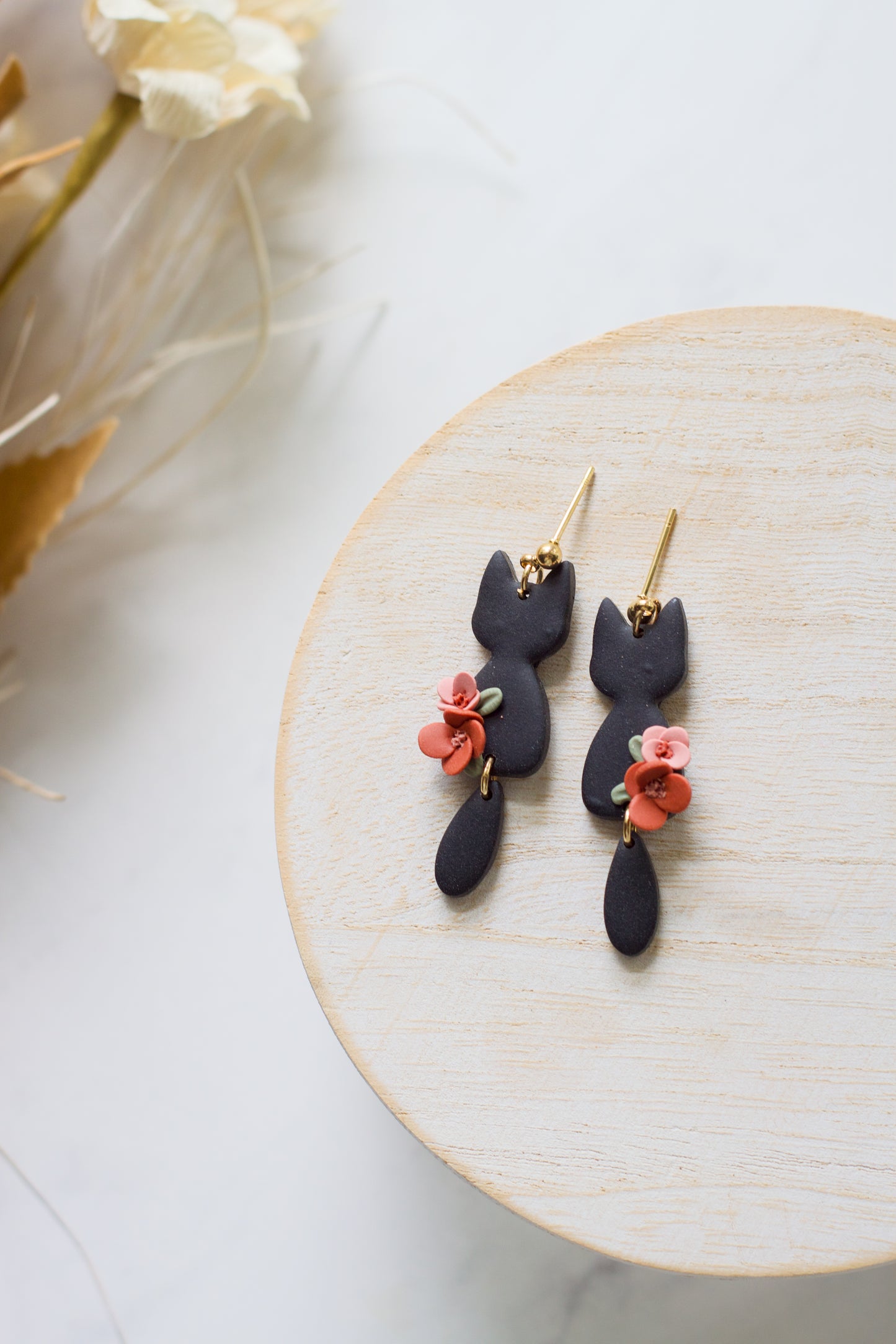 Floral Cat Dangles