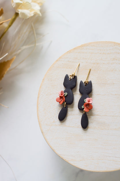 Floral Cat Dangles