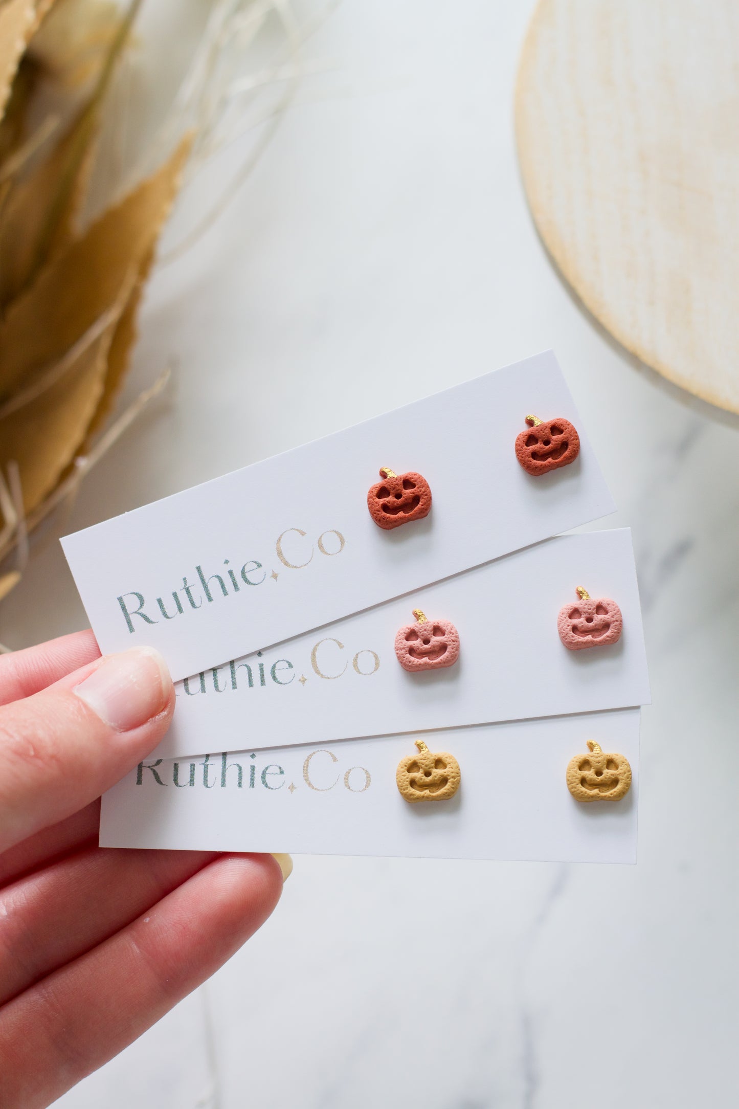 Mini Jack O Lantern Studs