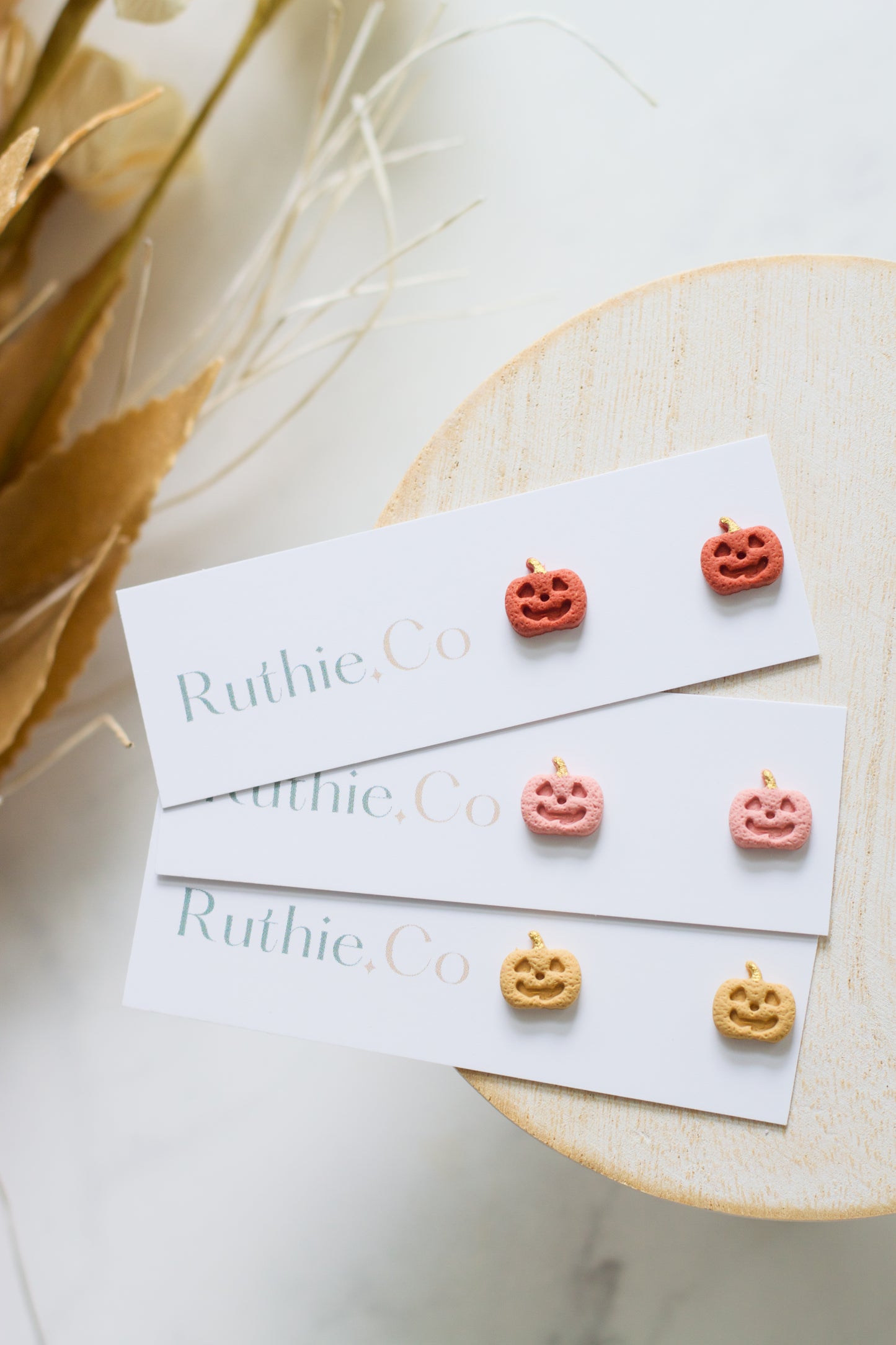 Mini Jack O Lantern Studs