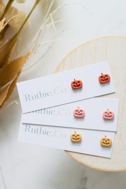 Mini Jack O Lantern Studs