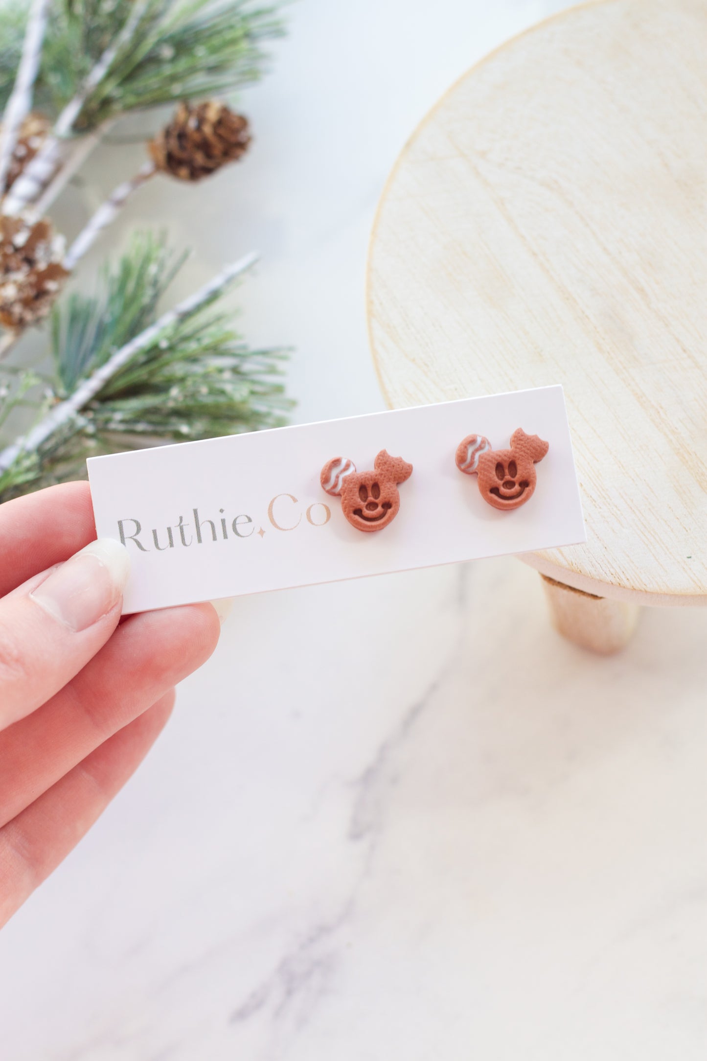 Mickey Gingerbread Studs