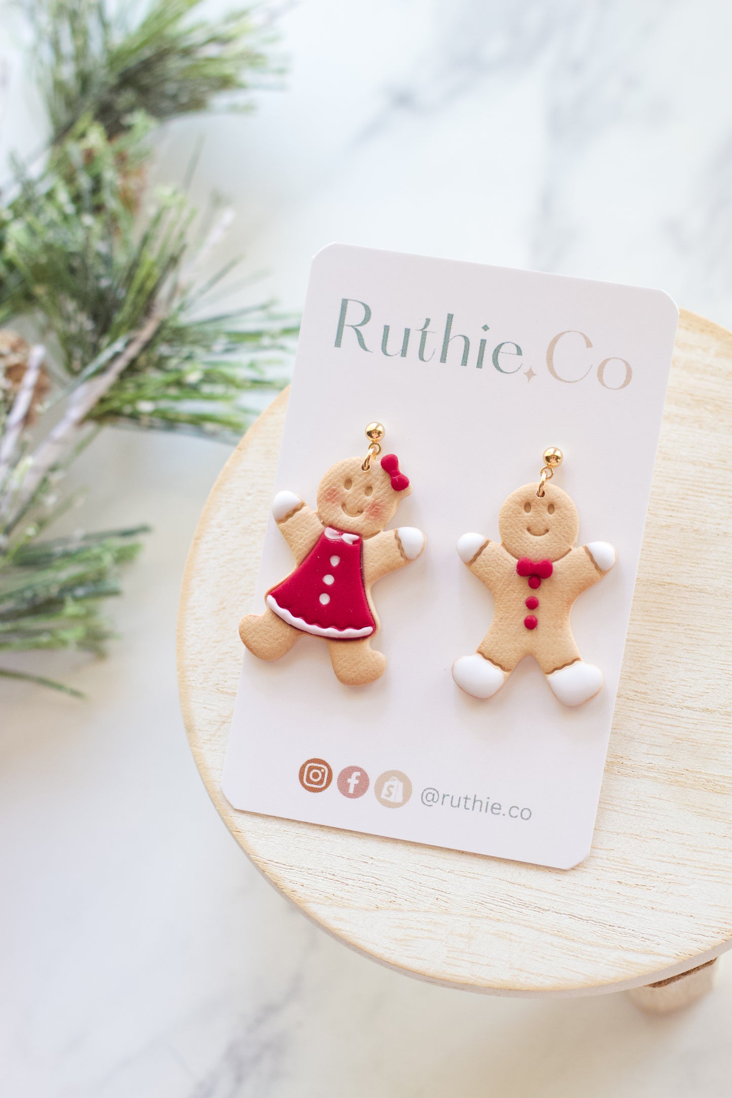 Gingerbread Dangle Earrings