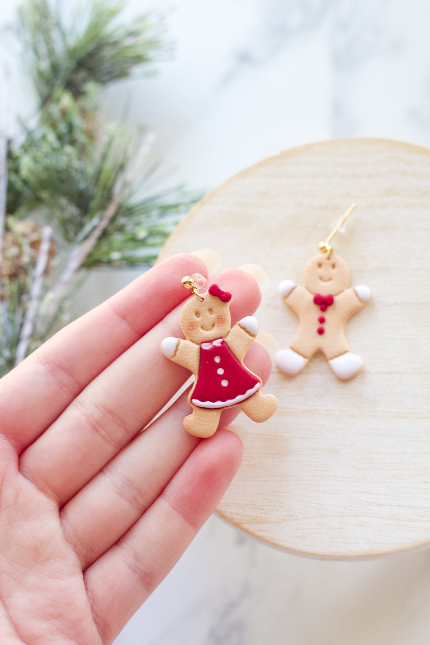 Gingerbread Dangle Earrings