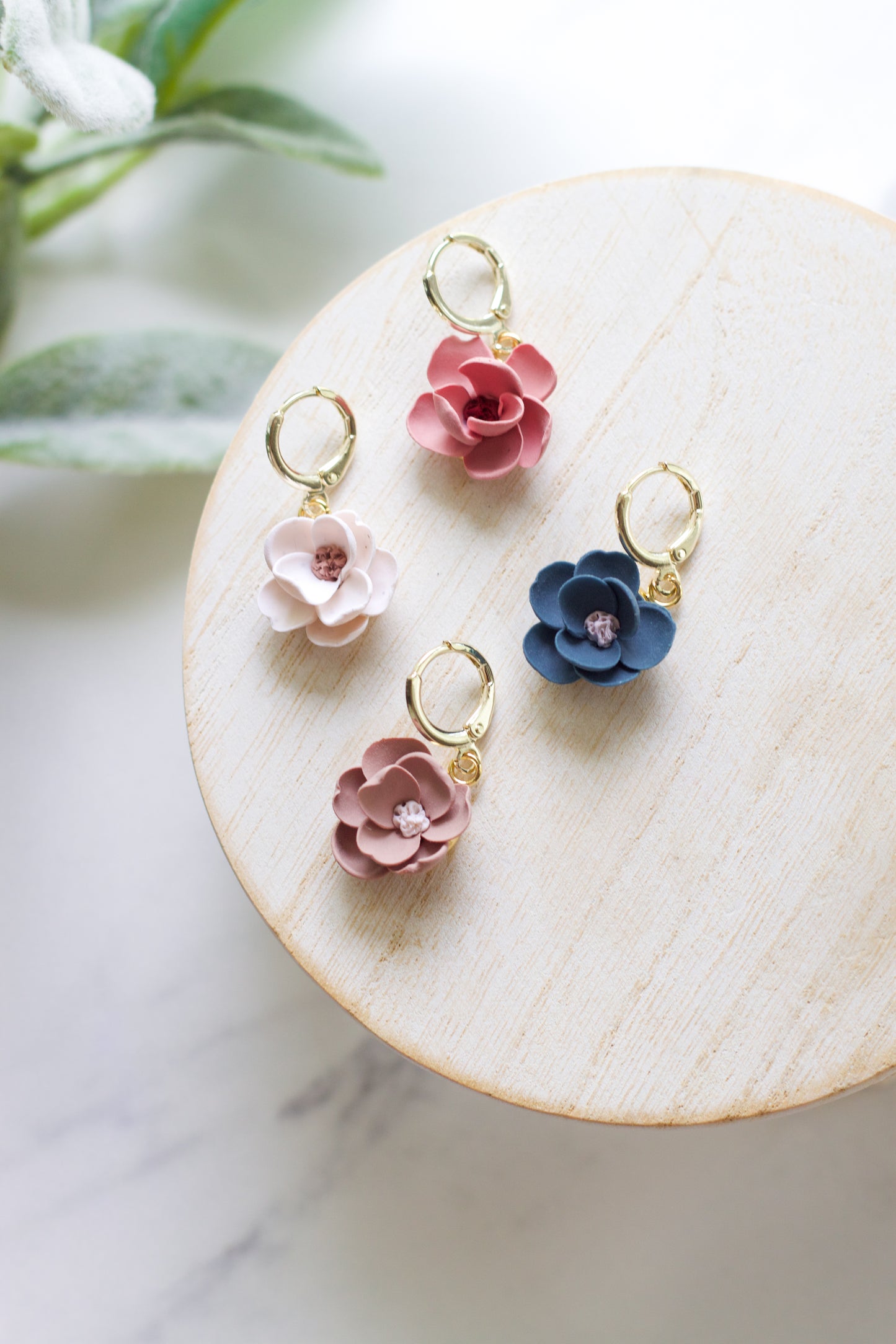 Rosette Bloom Hoops
