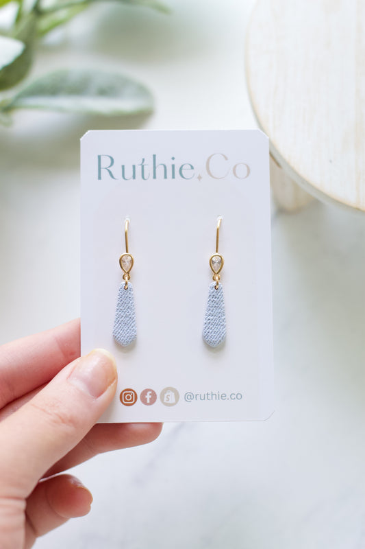 Denim Drop Dangles