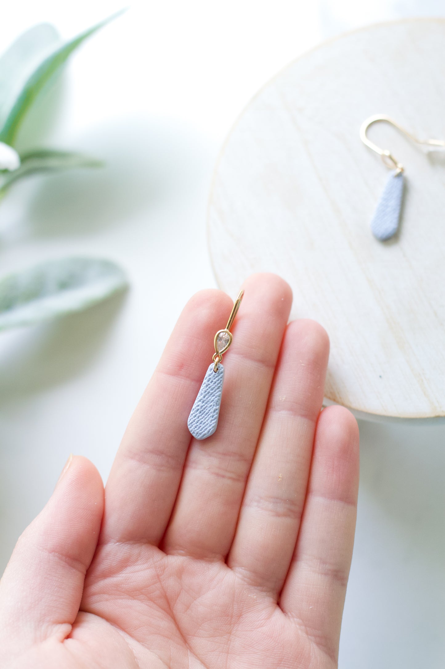 Denim Drop Dangles