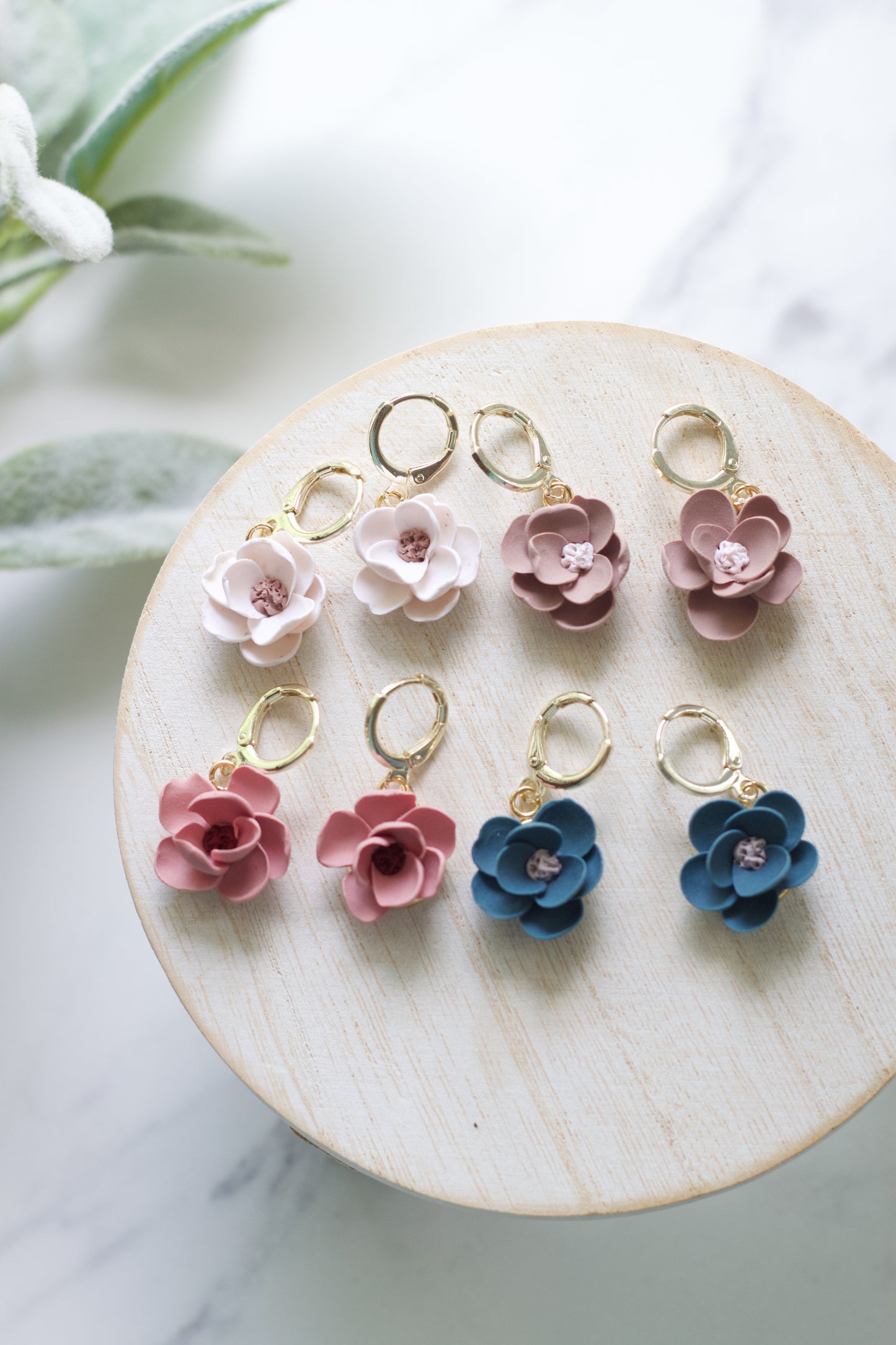 Rosette Bloom Hoops