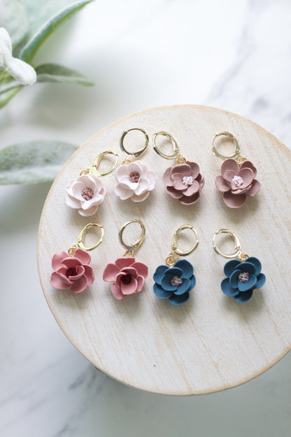 Rosette Bloom Hoops