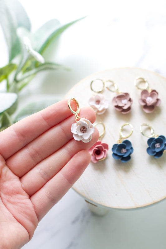 Rosette Bloom Hoops