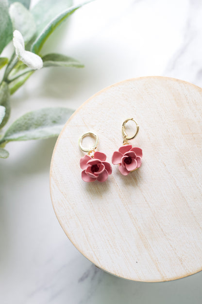 Rosette Bloom Hoops