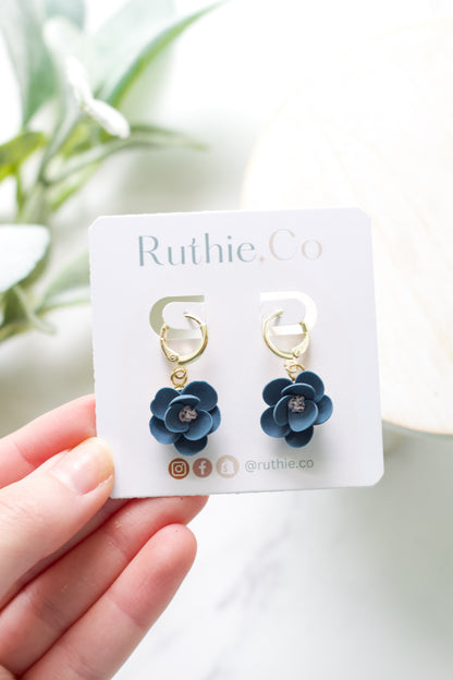 Rosette Bloom Hoops