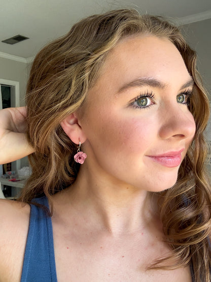 Rosette Bloom Hoops